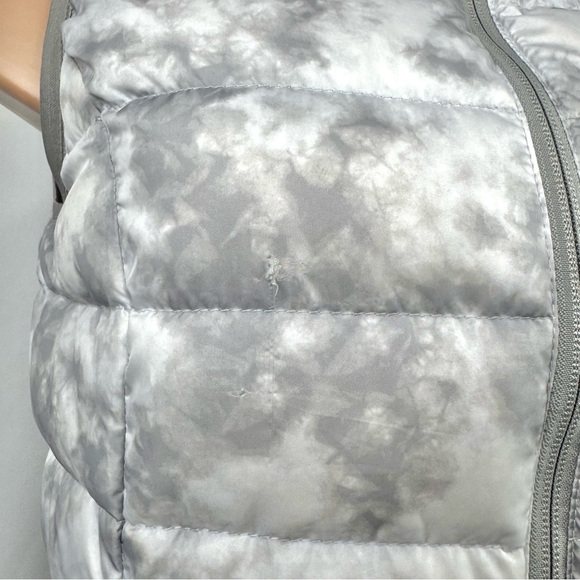 Eddie Bauer Puffer Vest Jacket Full Zip EB650 Down Insulated Womens S Gray White - Picture 4 of 13